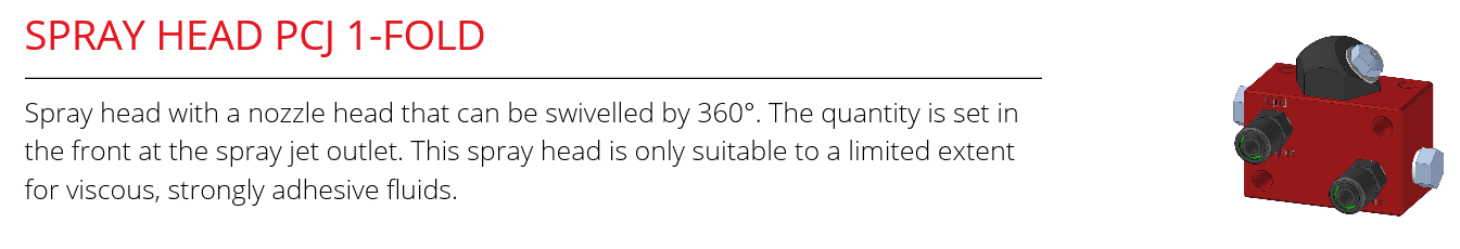 SPRAY HEAD PCJ 1 FOLD - 2019