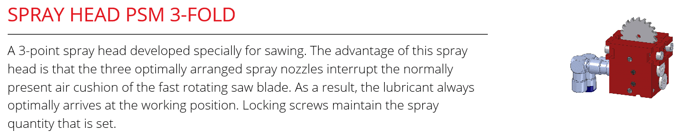 SPRAY HEAD PSM 3-FOLD 2019